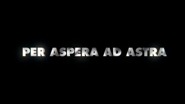 Aspera Astra Text Animation Rörelse Typografik — Stockvideo