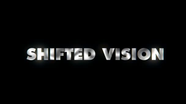 Skiftad Vision Text Animation Rörelse Typografik — Stockvideo