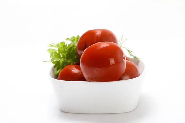 Verduras Tomates Marinado Plato — Foto de Stock