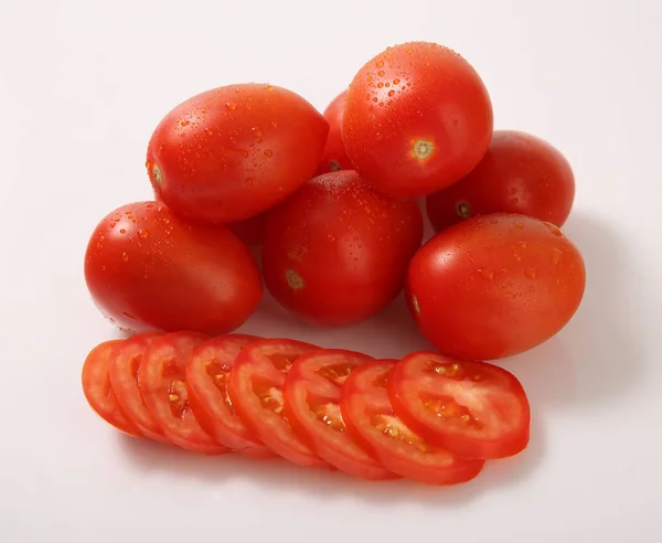 Verduras Tomates Frescos Sobre Mesa — Foto de Stock