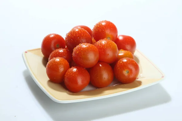 Verduras Tomates Frescos Sobre Mesa — Foto de Stock