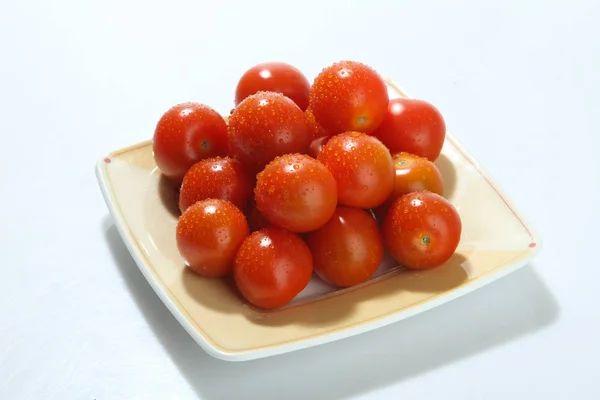 Verduras Tomates Frescos Sobre Mesa — Foto de Stock