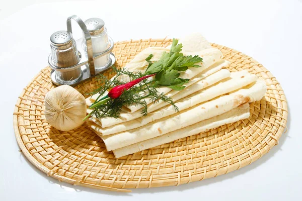 Armenia Lavash Bawang Putih Hijau — Stok Foto