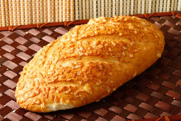 Chléb Chléb Dřevěné Desce Stole — Stock fotografie