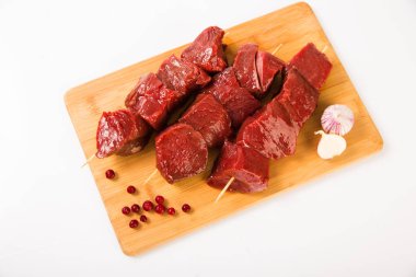 Geyik eti ızgara küçük parçalar olduğunu.