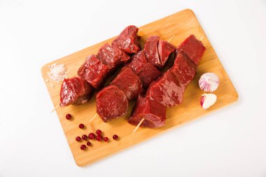 Geyik eti ızgara küçük parçalar olduğunu.