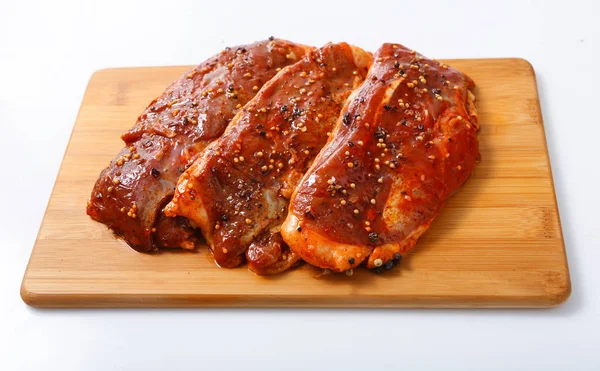 Pieces Meat Grill Marinade — Stock Photo, Image