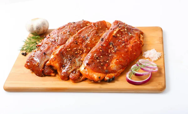 Pieces Meat Grill Marinade — Stock Photo, Image