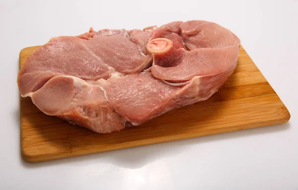 Pieces Fresh Raw Meat — Stock Photo, Image