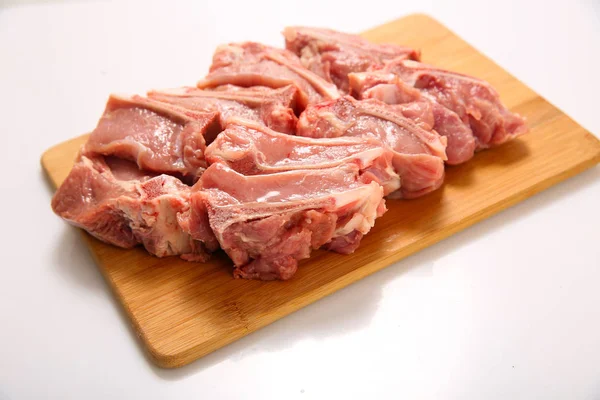 Pieces Fresh Raw Meat — Stock Photo, Image