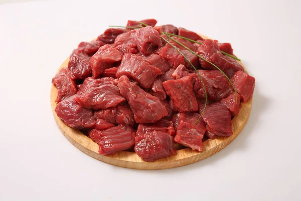 Pedaços Carne Bovino Para Fritar — Fotografia de Stock