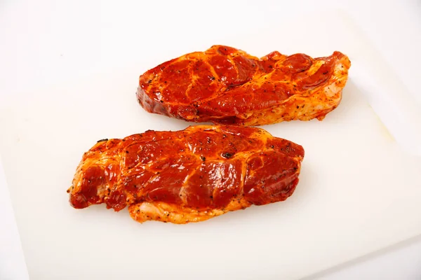 Pedaços Carne Bovino Para Fritar — Fotografia de Stock