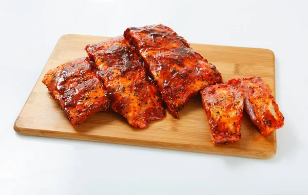 Pieces Beef Barbecue Marinade — Stock Photo, Image