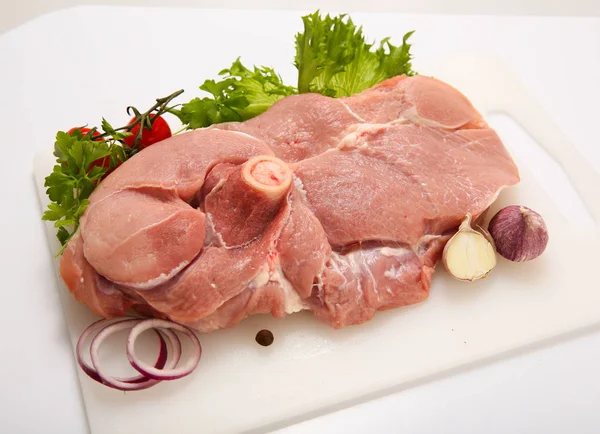 Rauw Vlees Met Verse Groenten — Stockfoto