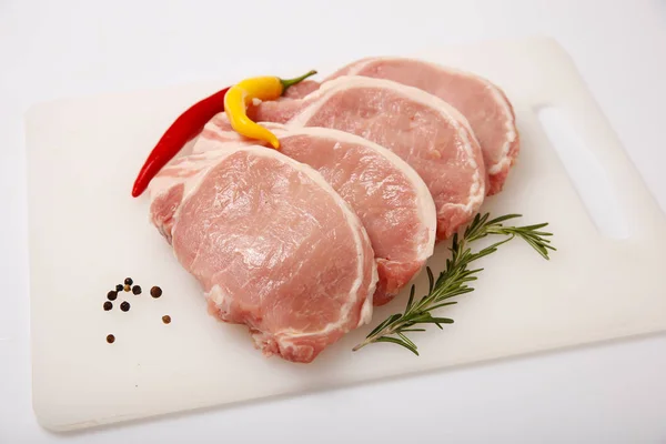Rauw Vlees Met Verse Groenten — Stockfoto