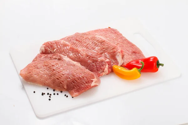 Schweinefleisch Steak Mit Gemüse — Stockfoto