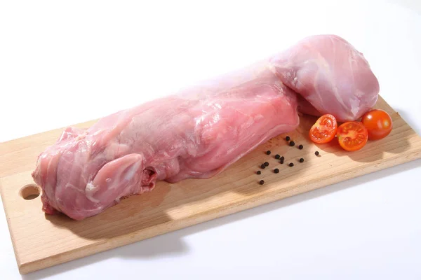 Carne Coniglio Con Verdure Funghi — Foto Stock