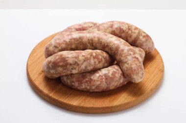 Ham kızarmış sosis ızgara sebze ile için. stok görüntü
