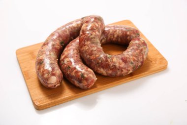 Ham kızarmış sosis ızgara sebze ile için. stok görüntü