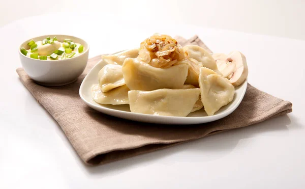Dumplings Cottage Cheese Plate — Stock Photo, Image
