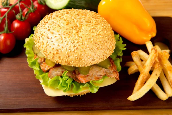 Гамбургер Мясом — стоковое фото