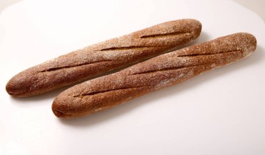 Ekmek buğday ve çavdar taze hamur işleri.