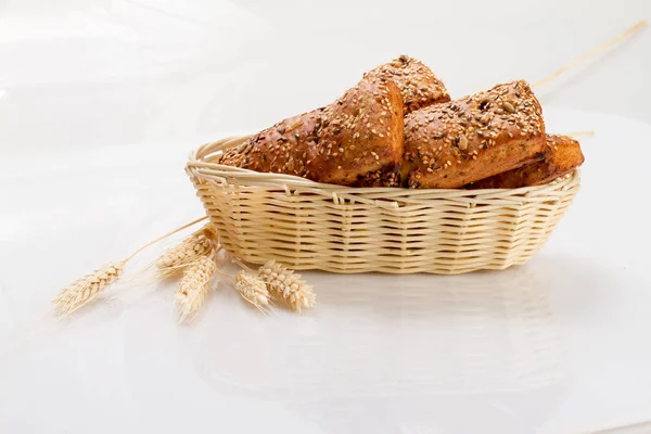 Pão Trigo Centeio Pastelaria Fresca — Fotografia de Stock