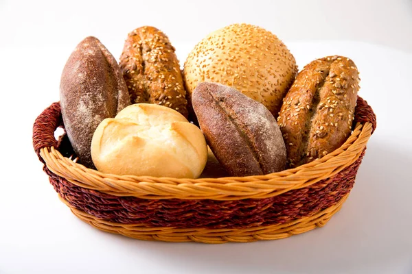 Bread Wheat Rye Fresh Pastries — Stock Photo, Image