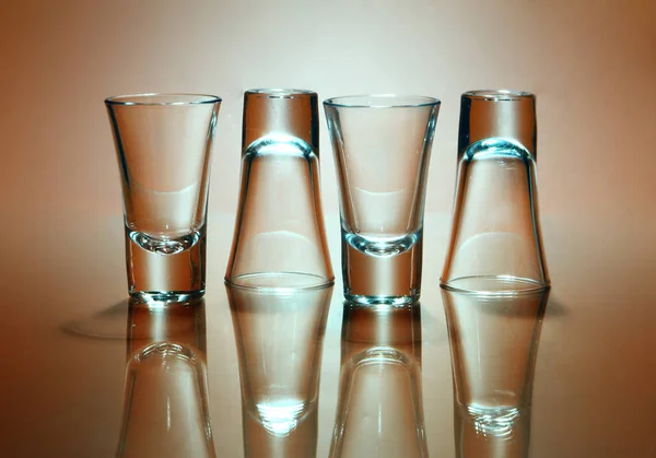 Empty Glassware Table — Stock Photo, Image