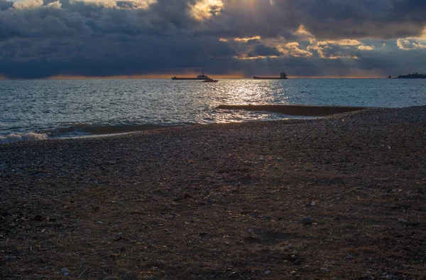 Meereslandschaft Schwarzen Meer Abchasien — Stockfoto