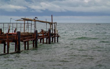 Karadeniz Abhazya'da üzerinde deniz manzarası.