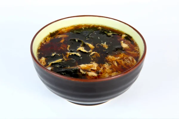 Китайский Суп Чашке Светлом Фоне — стоковое фото