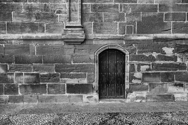 Staré Dřevěné Dveře Detail Vstupu Starého Kostela — Stock fotografie