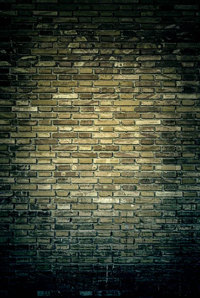 Brudna Ceglana Ściana Detal Brudnej Brązowej Ceglanej Ściany Opuszczonej Fasady — Zdjęcie stockowe