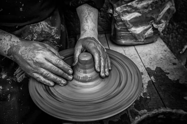 Traditional Potter, detail of manual work, arts and crafts