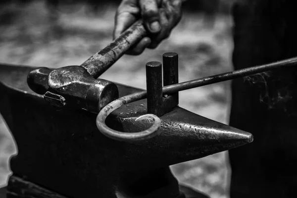 Iron Incandescent Old Metal Forge Industry Detail — Stock Photo, Image