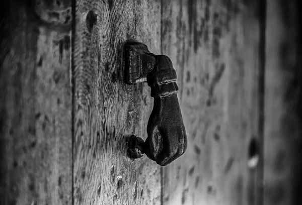 Old Metal Caller Detail Door Knocker Decoration Antiquity — Stock Photo, Image