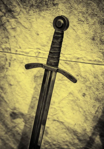Ancient medieval sword, detail of death weapon, history