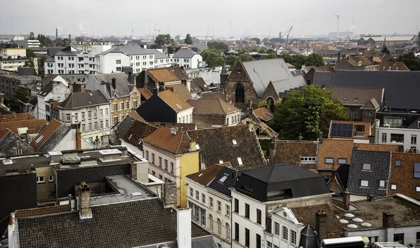 Blick Auf Gent Aus Der Höhe Detail Von Belgien Tourismus — Stockfoto