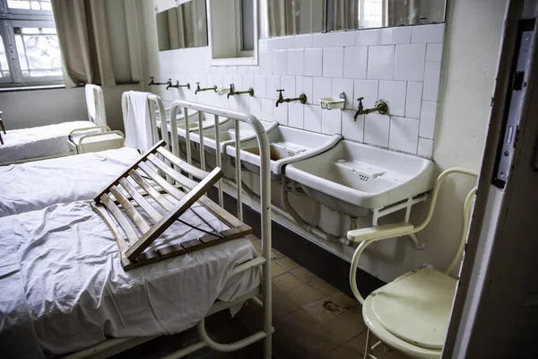 Old hospital beds, detail of old hospital for patients