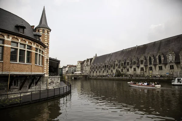 Pěkný Výhled Města Gent Detail Města Belgie Evropa — Stock fotografie