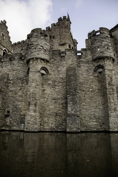 Unesco Ayrıntı Turizm Belçika Gent Castle Mirası — Stok fotoğraf