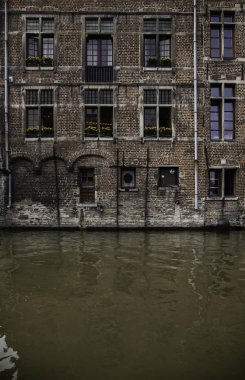 House tipik bruges, Ortaçağ evleri detayını, turizm Belçika, Europe