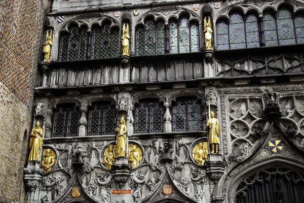 Nationale Basiliek Van Het Bloed Stad Brugge Detail Van Religieus — Stockfoto