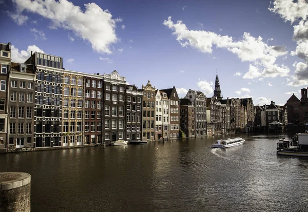 Casas Amsterdam Detalle Ciudad Holandesa Turismo — Foto de Stock