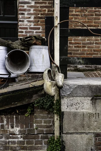 Holländische Holzschuhe Holzschuh Detail — Stockfoto