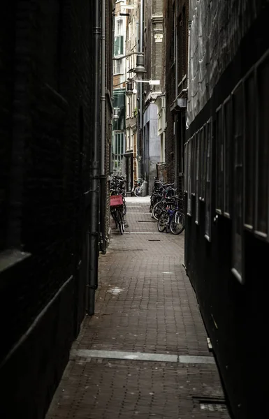 阿姆斯特丹小巷 荷兰城市街 欧洲旅游 — 图库照片