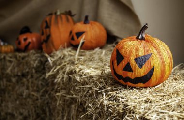 Cadılar Bayramı gecesi, terör ve korku detay için korkunç kabaklar