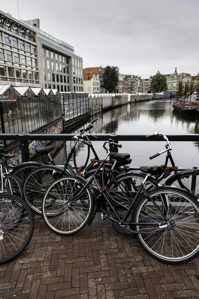 Bicicletas Amsterdam Ciclismo Turismo Europa — Foto de Stock