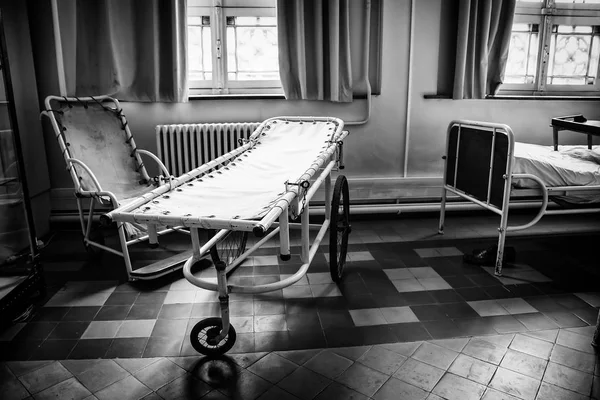 Antica Barella Ospedaliera Dettaglio Letto Pazienti — Foto Stock
